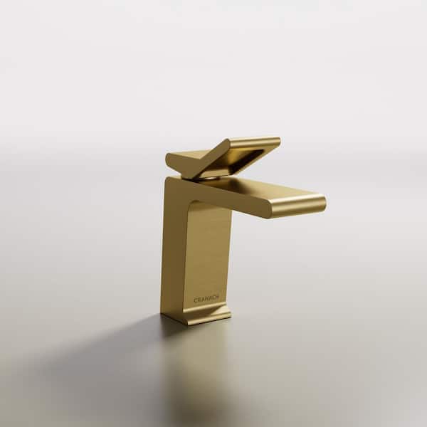 FARNE Single-Hole Single-Handle Bathroom Faucet in Brushed Gold