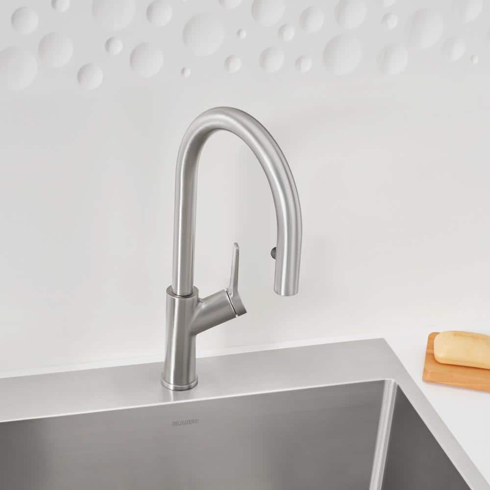 Classic Steel Pull-Down Spray Kitchen Faucet