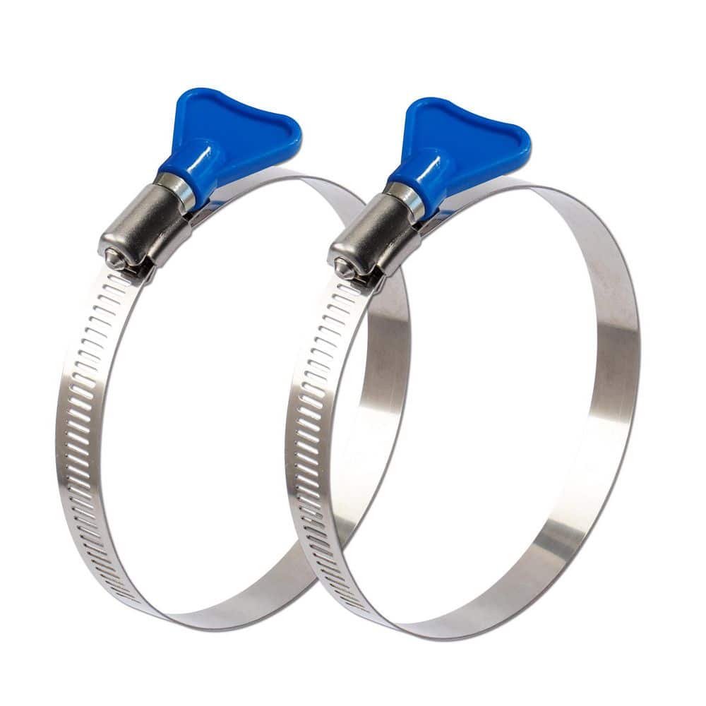 Key 4 Inch Worm Gear Hose Clamp, Adjustable 304 Stainless Steel, for HVAC Dryer Vent Automotive, 2pcs price history on PriceWatchPro