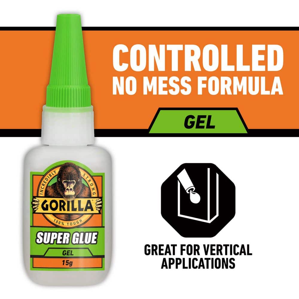 Gorilla 15g Clear Super Glue Gel 112287 - The Home Depot