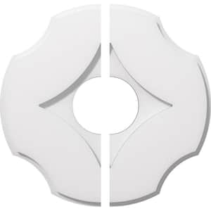 1 in. P X 4-3/4 in. C X 14 in. OD X 4 in. ID Percival Architectural Grade PVC Contemporary Ceiling Medallion, Two Piece