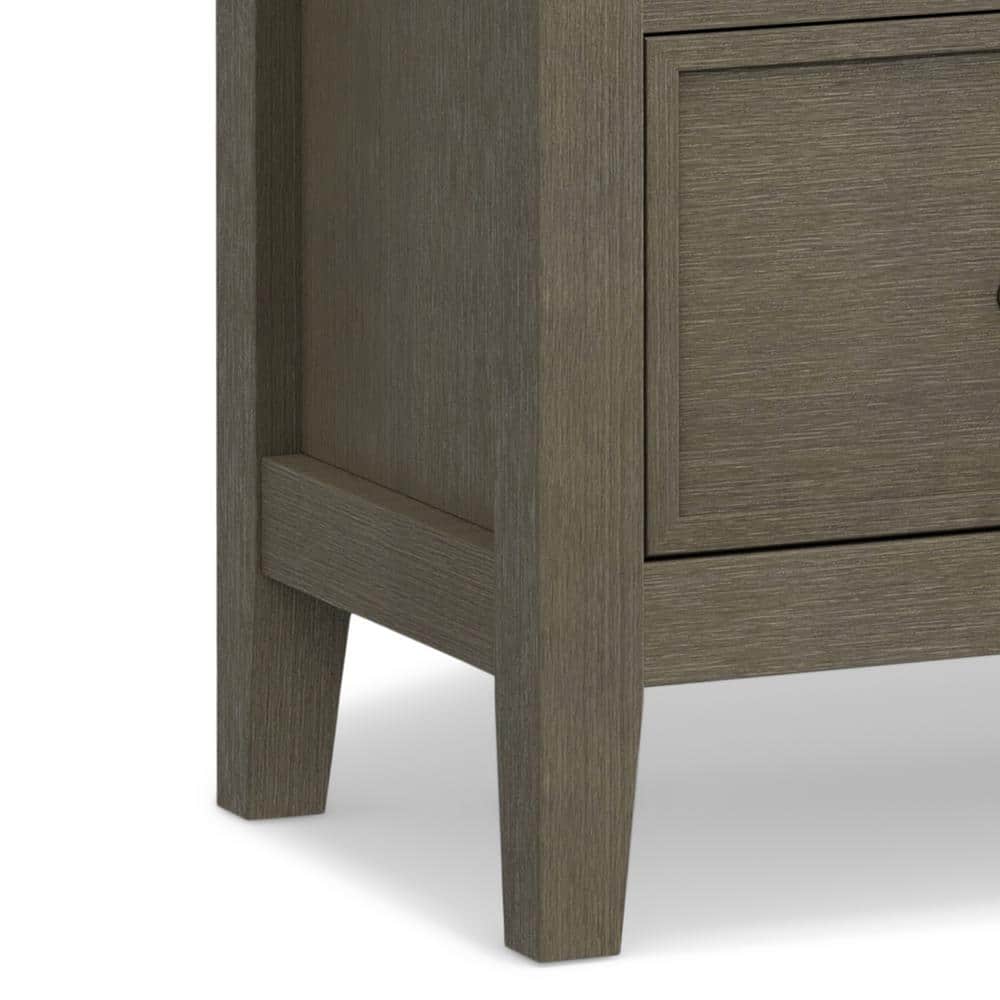 Farmhouse Grey Solid Wood Freestanding Office Storage Cabinet