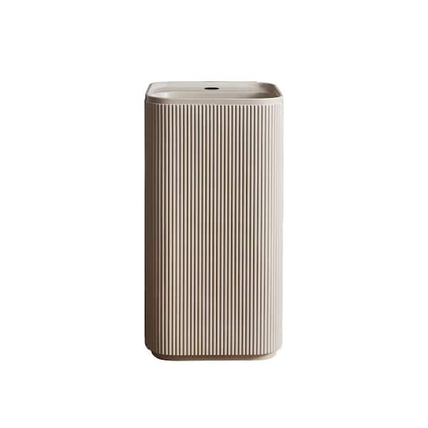 16.5 in. Solid Surface Pedestal Bathroom Sink