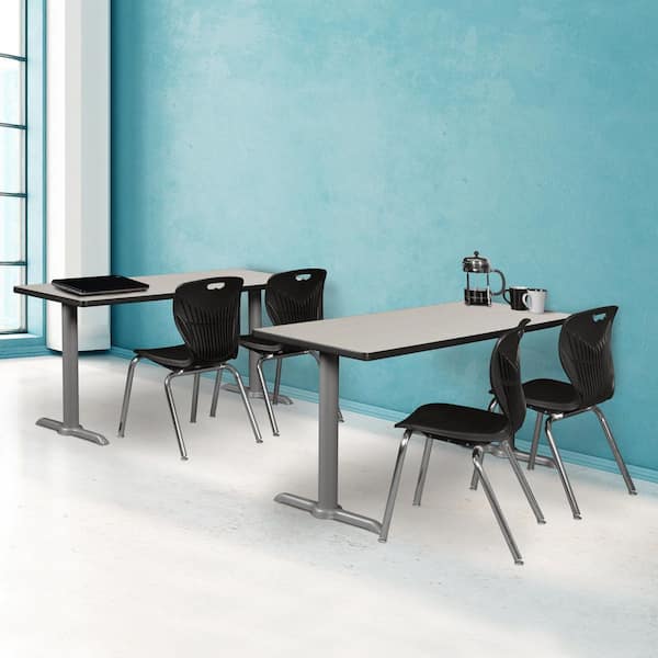 Cain 48 in. x 24 in. Maple Training Table Desk with Grey Base