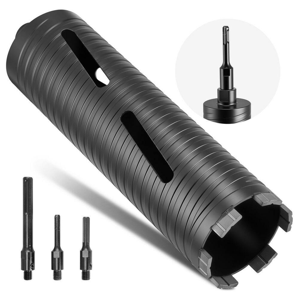 Core Drill Bit, 3 in. Diameter, 9-1/2 in. Drilling Depth, 5/8-11 Internal Thread, Diamond Dry Coring Bit with 3 Adapters price history on PriceWatchPro