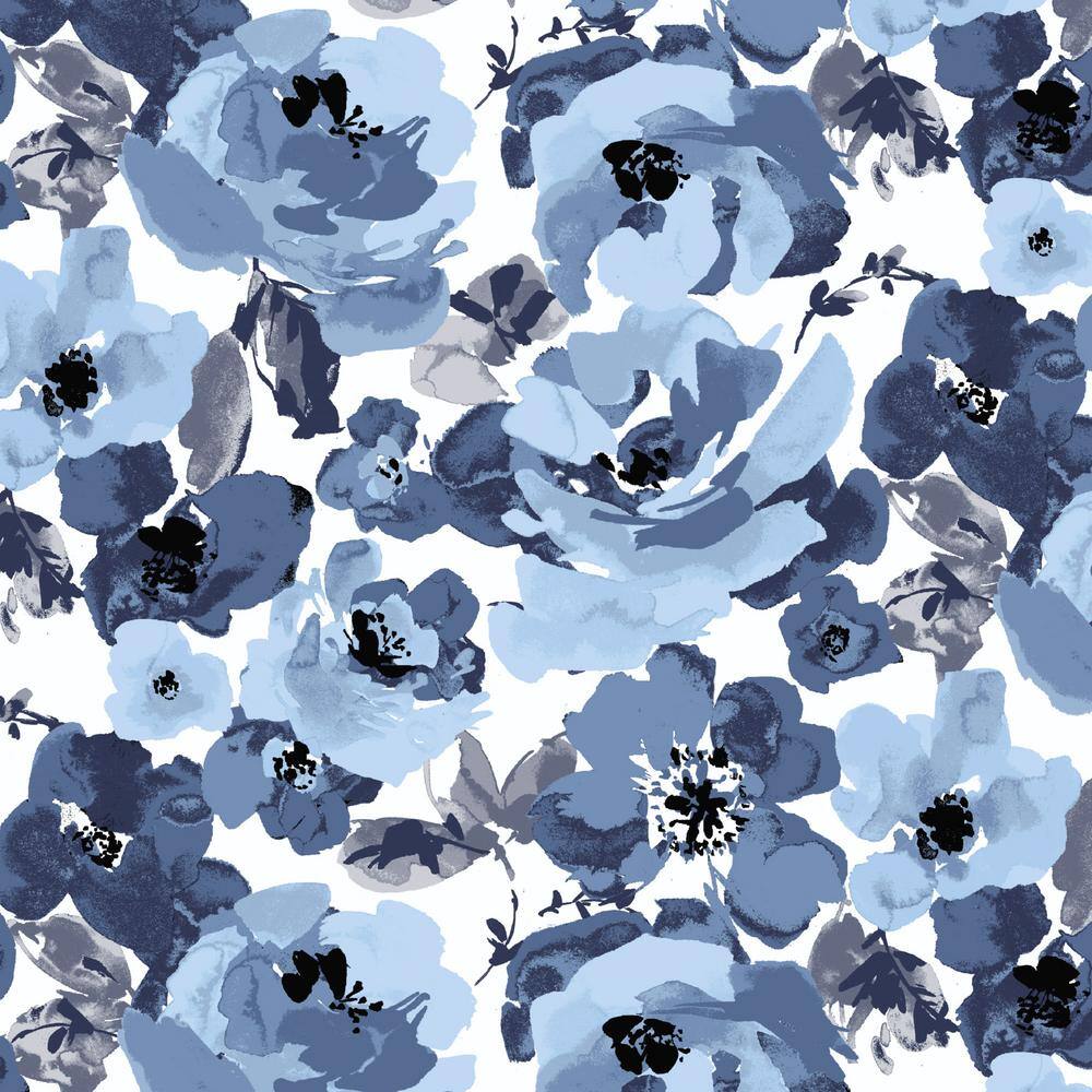 Blue Garden Floral High Back Outdoor Dining Chair Cushion