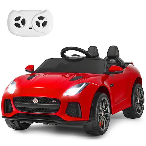 Costway 12 Volt Jaguar F Type SVR Licensed Kids Ride On Car Motorized Vehicle with MP3 Red TY327674RE