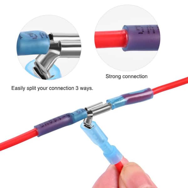 3 M Heat Shrink Tubing 3M Heat Shrink Butt Connectors – 100-Pack, Blue, For 14-16 AWG Wires – Waterproof & Secure, Made In USA Wire Connectors Heat Shrink - Foto 5