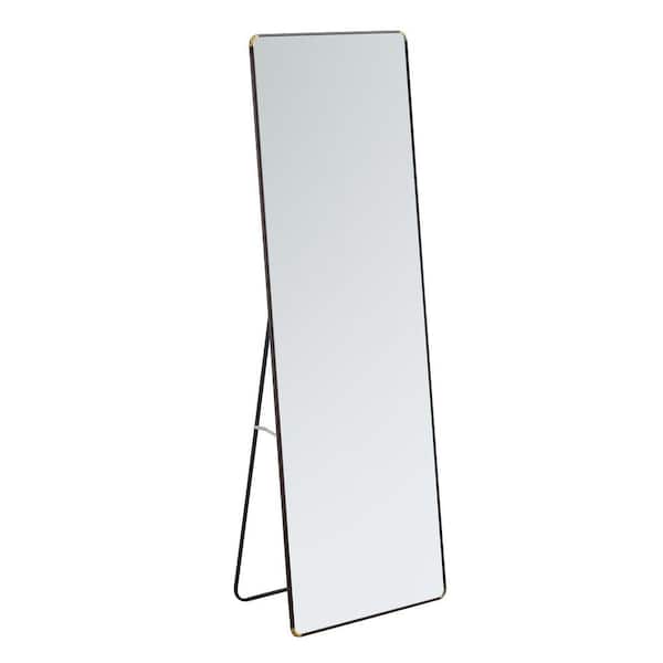Miscool Anky Brown 23.2 in. W x 65 in. H Rectangle Wood Framed Full Length Mirror
