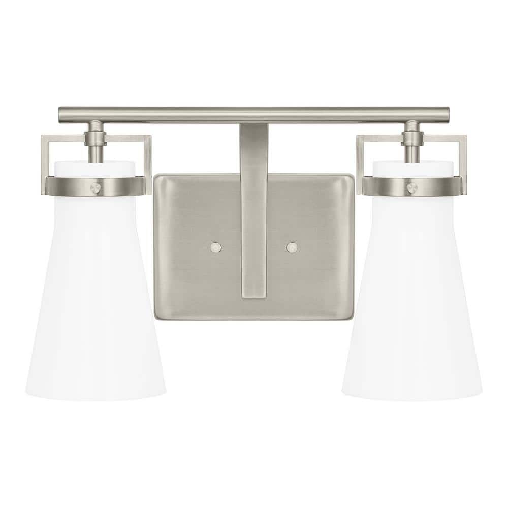 Home Decorators Collection Clermont 14.75 in. 2Light Brushed Nickel