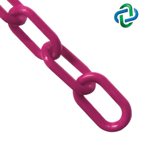 2 in. (54 mm) x 25 ft. Magenta Heavy-Duty Plastic Barrier Chain