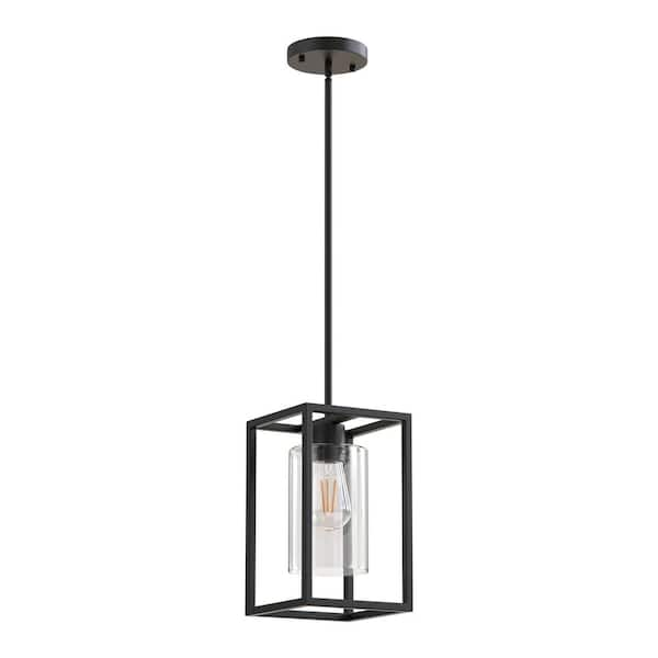 Yansun 6 7 In 1 Light Black Square Pendant Light Industrial Retro