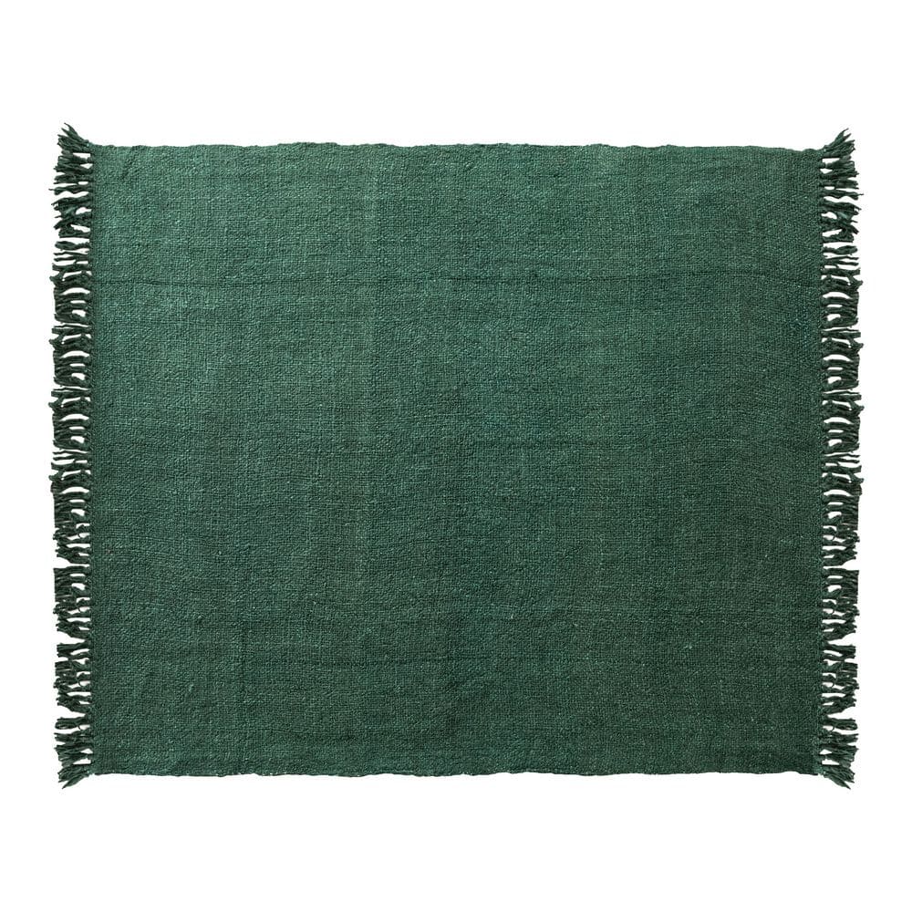 Green Woven Viscose Throw Blanket with Fringe price history on PriceWatchPro