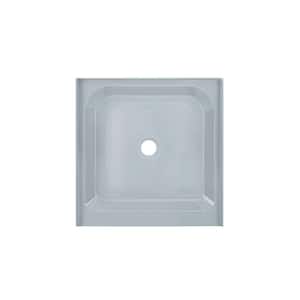 Voltaire 36 in. L x 36 in. W Alcove Shower Pan Base with Center Drain in Grey
