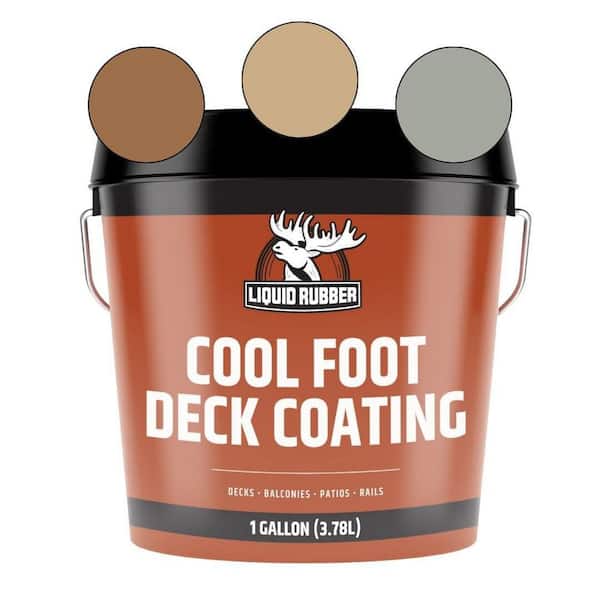 Cool Foot Deck Coating 1 Gal. Heat-Reducing Pool Deck Paint - Reduces Surface Temperature by up to 30% - Misty Gray