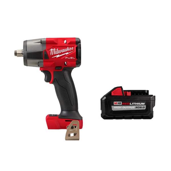 Milwaukee M18 FUEL Gen-2 18V Lithium-Ion Brushless Cordless Mid Torque 1/2  in. Impact Wrench w/Friction Ring & (1) 8.0Ah Battery 2962-20-48-11-1880 -  The Home Depot