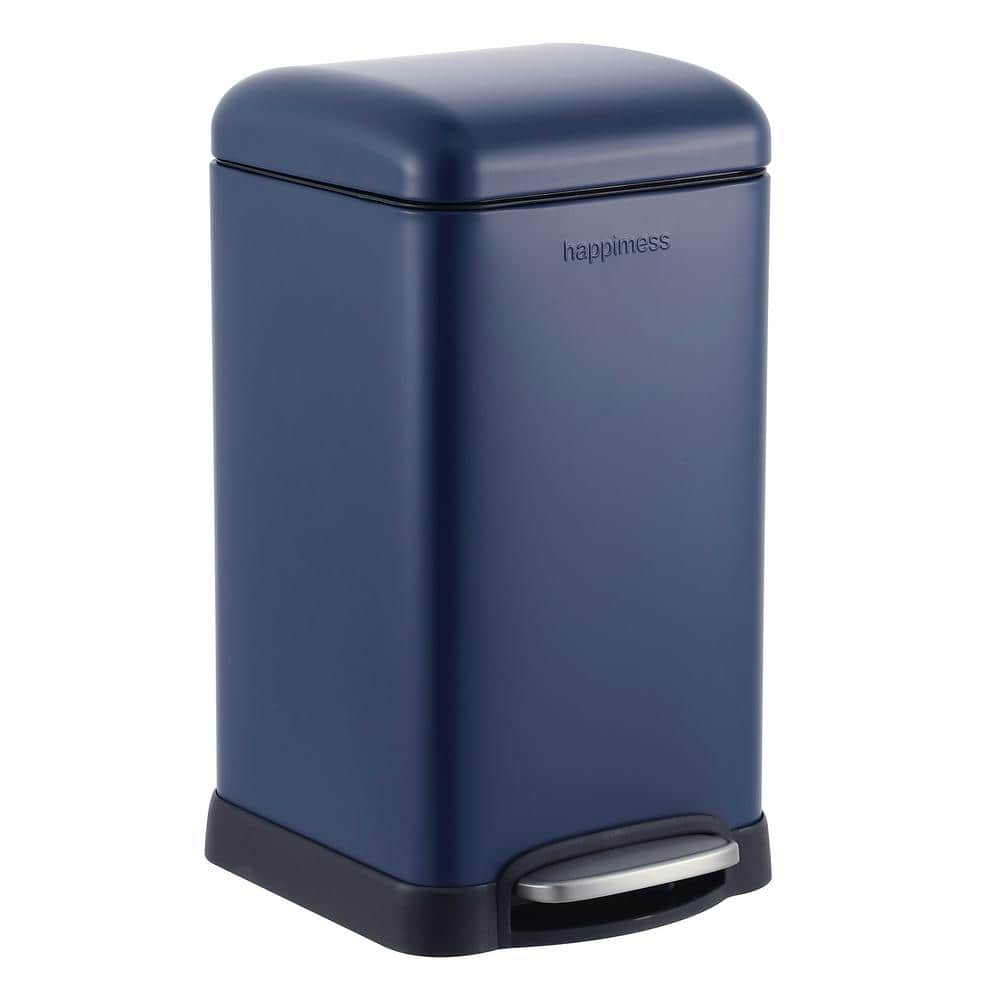 Betty Retro Mini 3.2-Gal. Step-Open Trash Can, Denim Blue