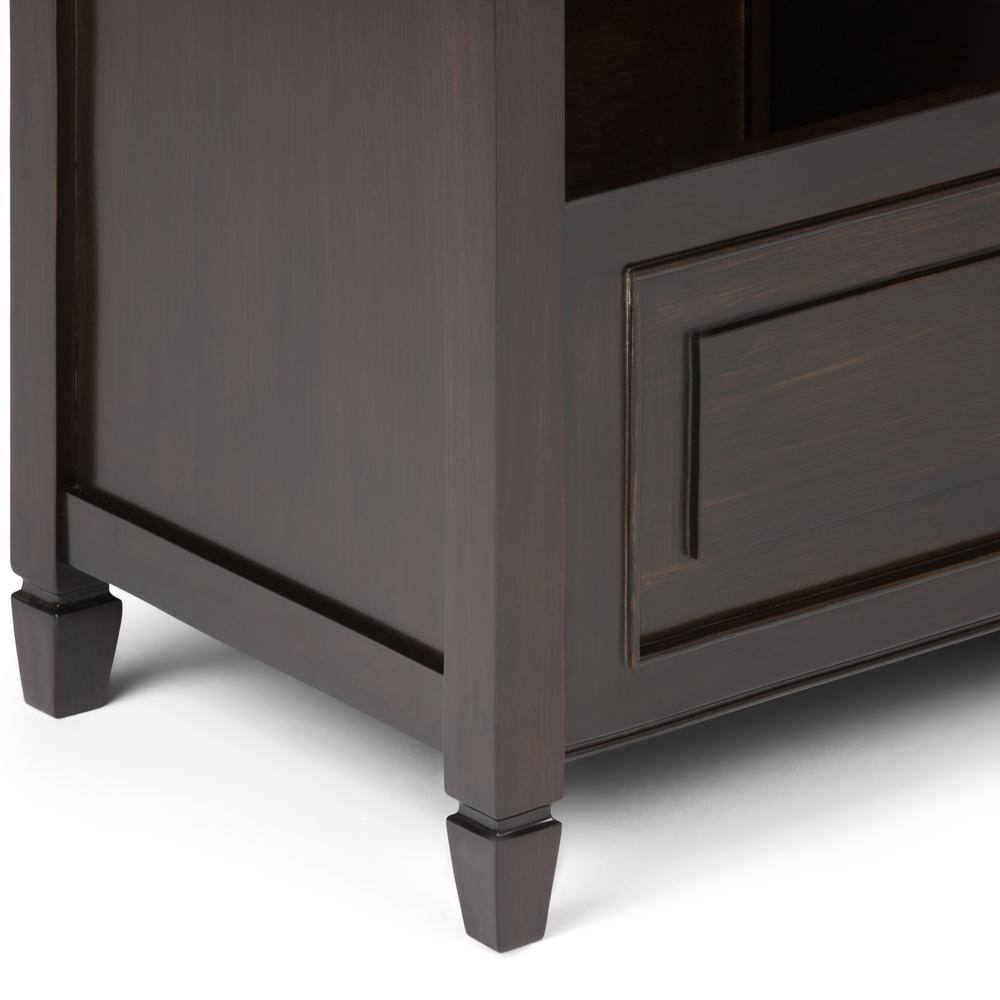 Connaught Dark Chestnut Brown Solid Wood Storage Bench