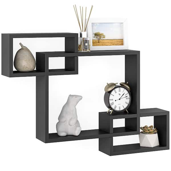 Unbranded 26.5 in. W x 4 in. D Cube Floating Decorative Wall Shelf