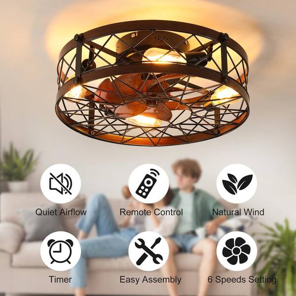 Oaks Aura Rivere 20 in. Indoor Black Industrial Low Profile