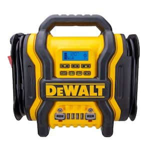 DEWALT DXAEJ14 Digital Portable Power Station Jump Starter - 1400 Peak Amps  with 120 PSI Compressor, AC Charging Cube, USB Port for Electronic Devices