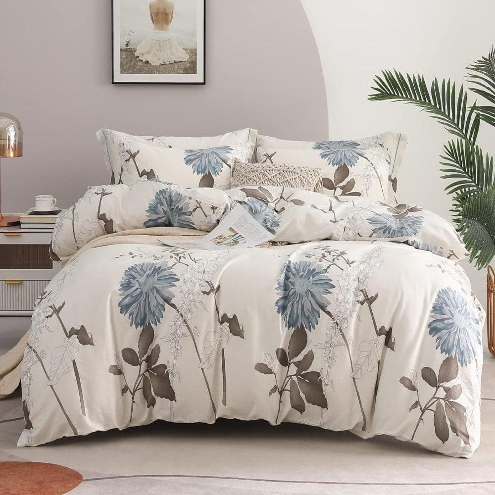 3-Piece Polyester Fiber Floral Comforter Set King Size-White price history on PriceWatchPro