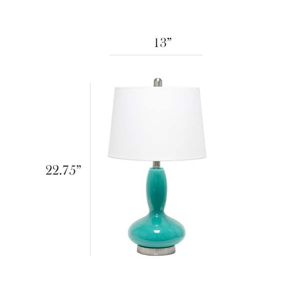 Teal glass hot sale table lamps