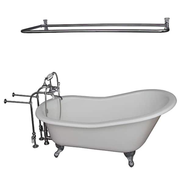 Barclay Products 5.6 ft. Cast Iron Ball and Claw Feet Slipper Tub in ...