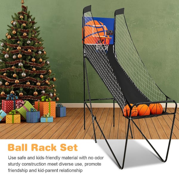 Costway Foldable Single Shot Basketball Arcade Game with Electronic Scorer  3 Basketballs SP37726 - The Home Depot