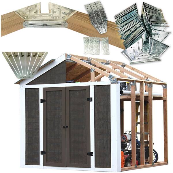 Galvanized Brackets No Lumber Included Barn Style Easy Build Home Shed Kit 