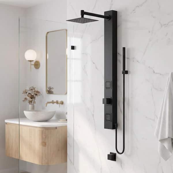 VIGO Orchid, 39 in. H x 4 in. W, 2-Jet High Pressure Shower Panel