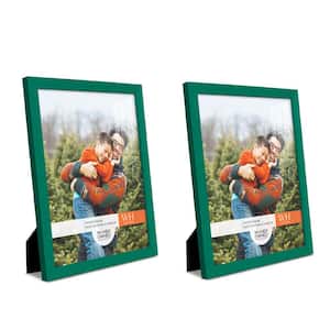 Grooved 11 in. x 14 in. Green Picture Frame (Set of 2)