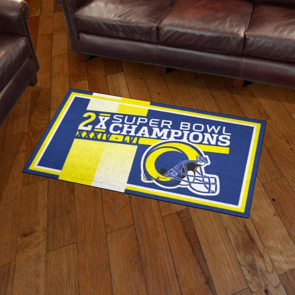 FANMATS NFL - Los Angeles Rams Yellow Dynasty 3 ft. x 5 ft. Plush Area Rug  33383 - The Home Depot