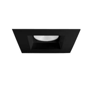 Midway 6 in. Square 2700K-5000K Selectable CCT Remodel Fixed Downlight Integrated LED Recessed Light Kit in Black