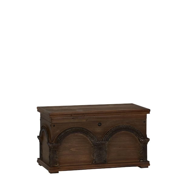 HOUSEHOLD ESSENTIALS Small Brown Arch Trunk