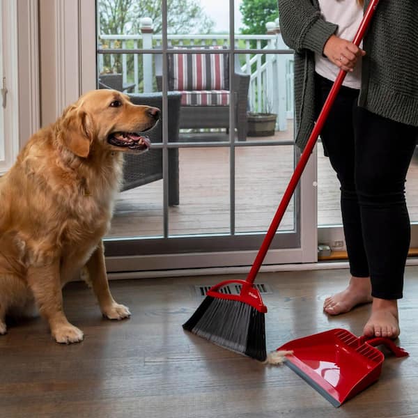 O-Cedar PowerCorner Pet Pro Broom with Step-On Dust Pan 168020
