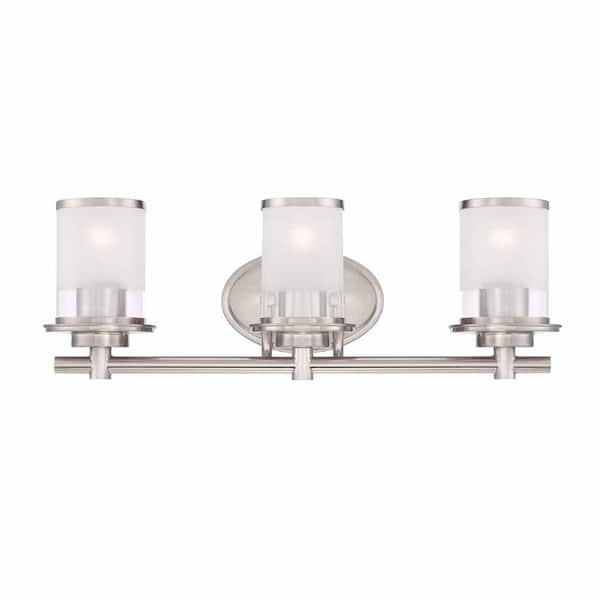 Brushed Nickel Hampton Bay Vanity Lighting Hb2577 35 64 600 