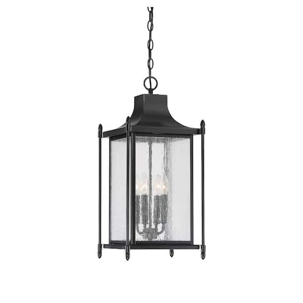 Savoy House Dunnmore 4-Light Outdoor Hanging Lantern in Black