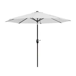 Tristen 9 ft. Aluminum Market Tilt Patio Umbrella in White