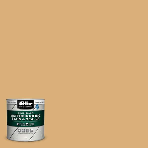 BEHR PREMIUM 8 oz. #SC-139 Colonial Yellow Solid Color Waterproofing Exterior Wood Stain and Sealer Sample