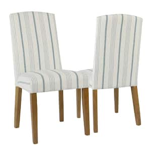 Parsons Blue Calypso Stripe Upholstered Dining Chair (Set of 2)
