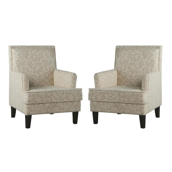 JAYDEN CREATION Filton Black Leg Garden Comfy Arm Chair (Set of 2)