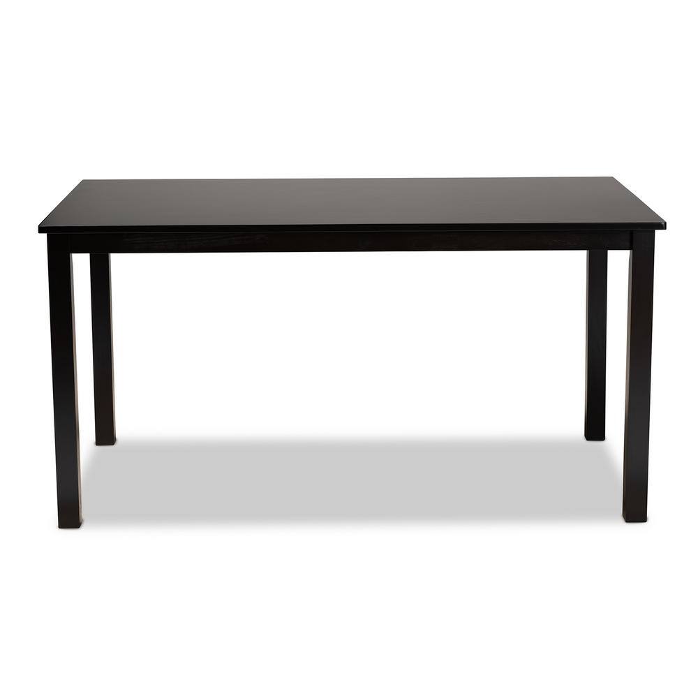 Eveline Espresso Finish Contemporary Square Wood Dining Table