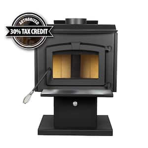 CLEVELAND IRON WORKS Heats up to 2,000 sq. ft. Ontario Wood Stove - Black  F500105 - The Home Depot