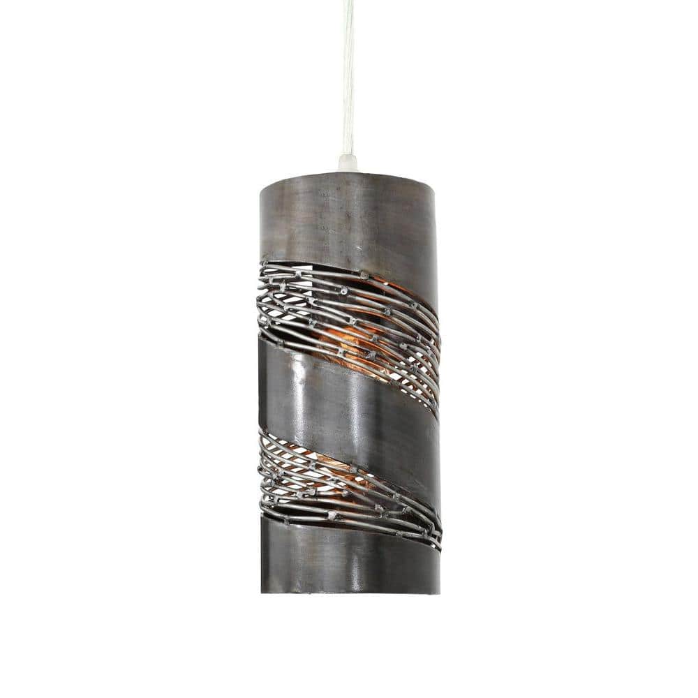 Flow Intrigue Steel Mini-Pendant with Incandescent Light
