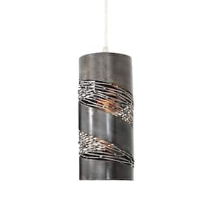 Flow 1-Light Hand-Forged Cylinder Mini Pendant - Steel