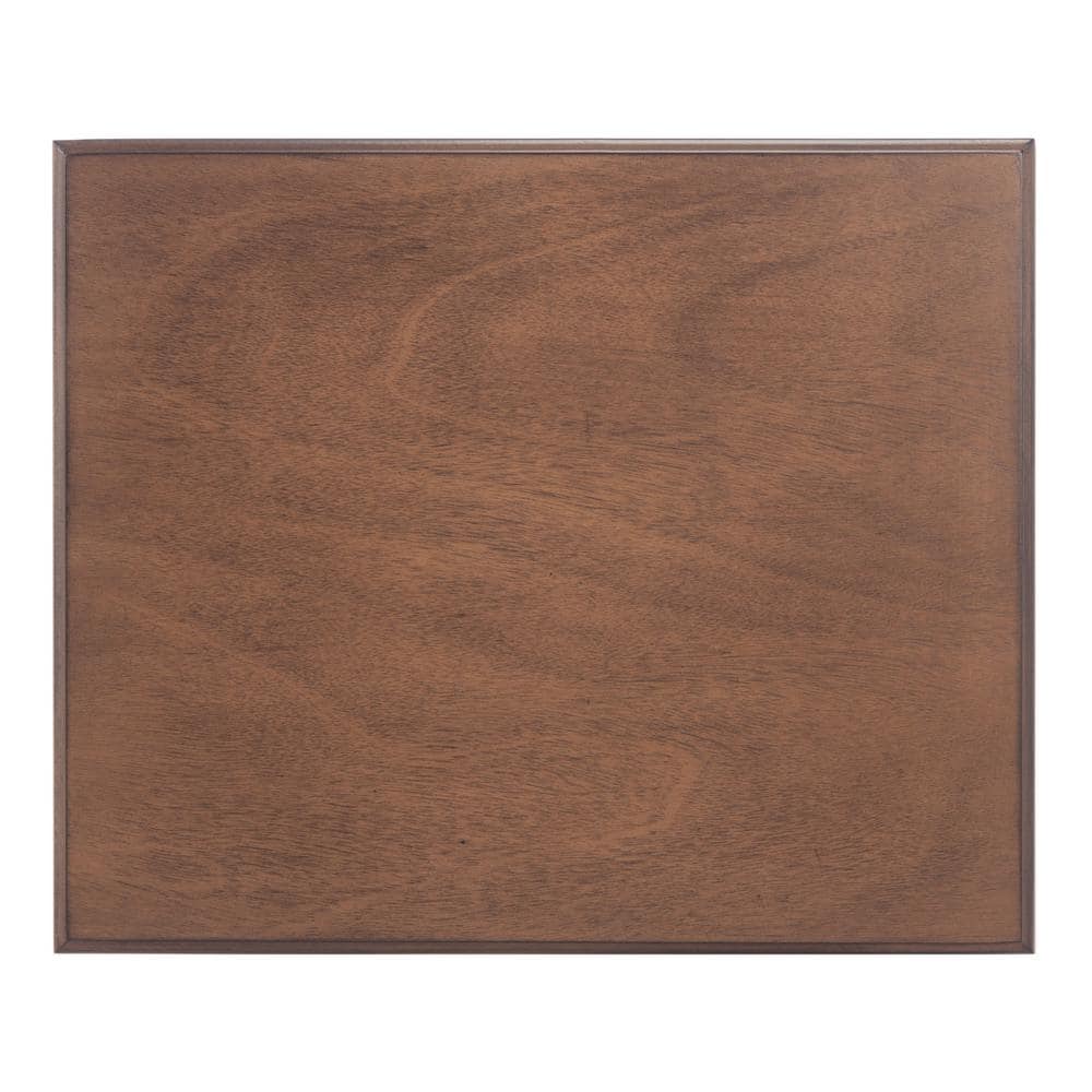 Athena Medium Brown Pinewood Accent Table with Storage