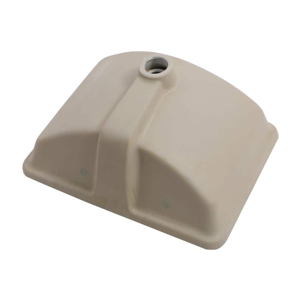 18.5"x14" White Ceramic Rectangular Undermount Bathroom Sink with Overflow