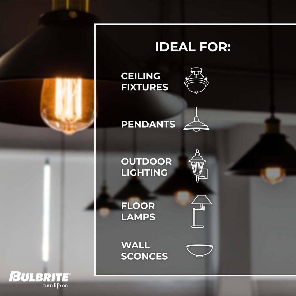 Amber 60W Antique Dimmable Incandescent Light Bulb Pack