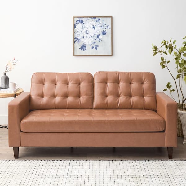 Faux Leather Rectangle Sofa